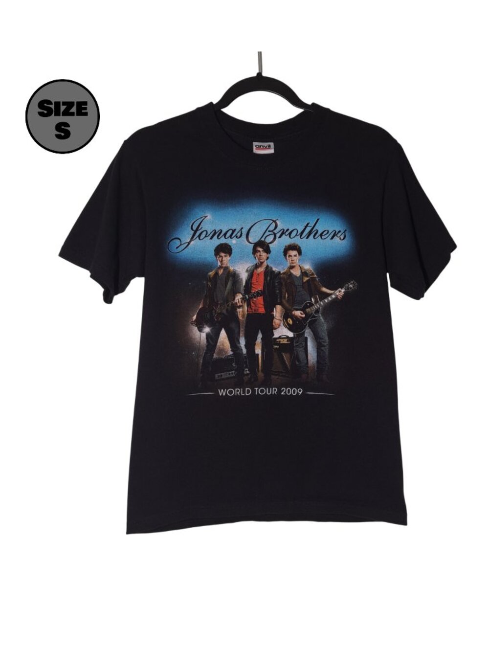 Jonas Brothers: World Tour 2009 USED Shirt (S, Black, Y2K, Pop Music)